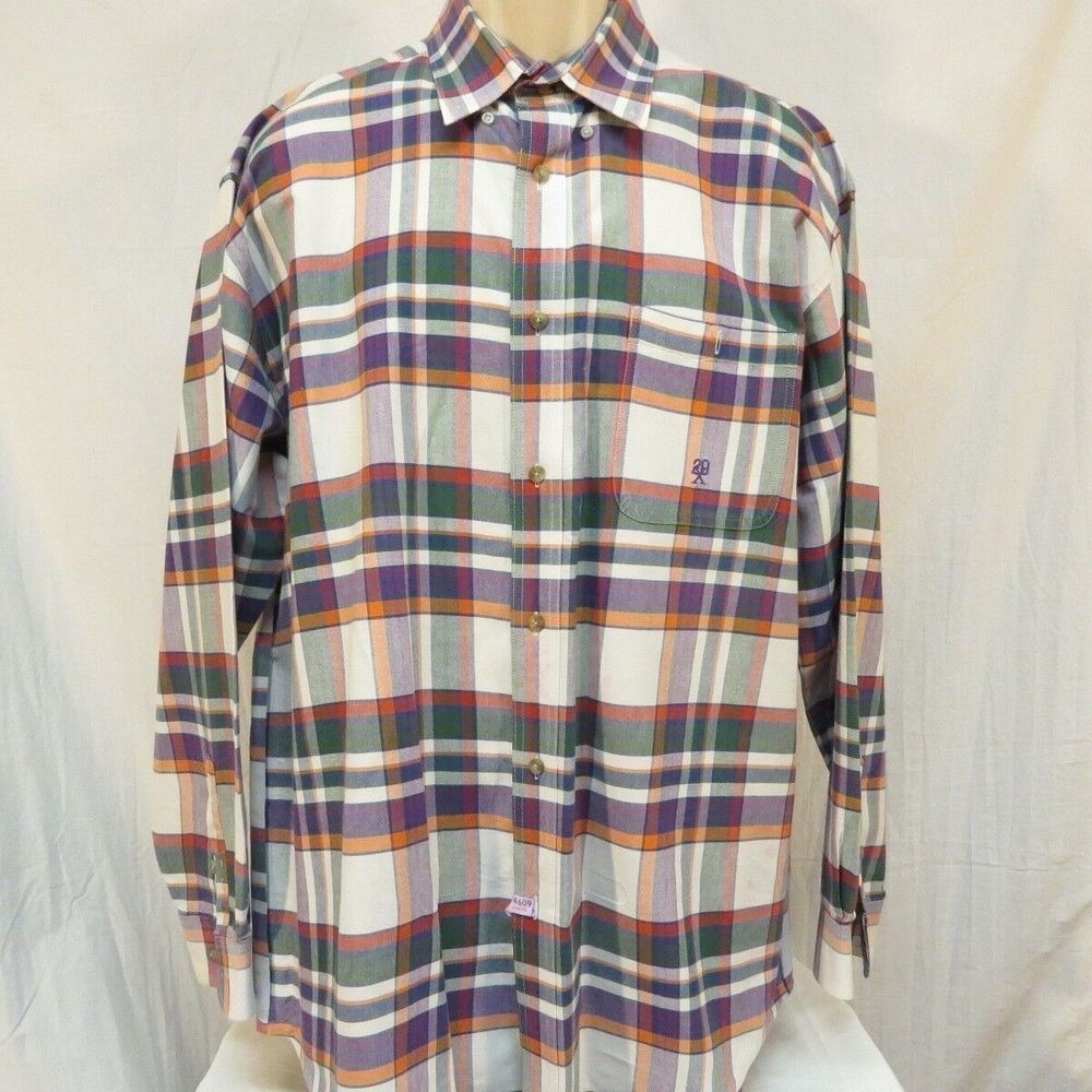 VTG Twenty X Shirt Competition Rodeo Plaid Western Mesh Back Retro Size XL